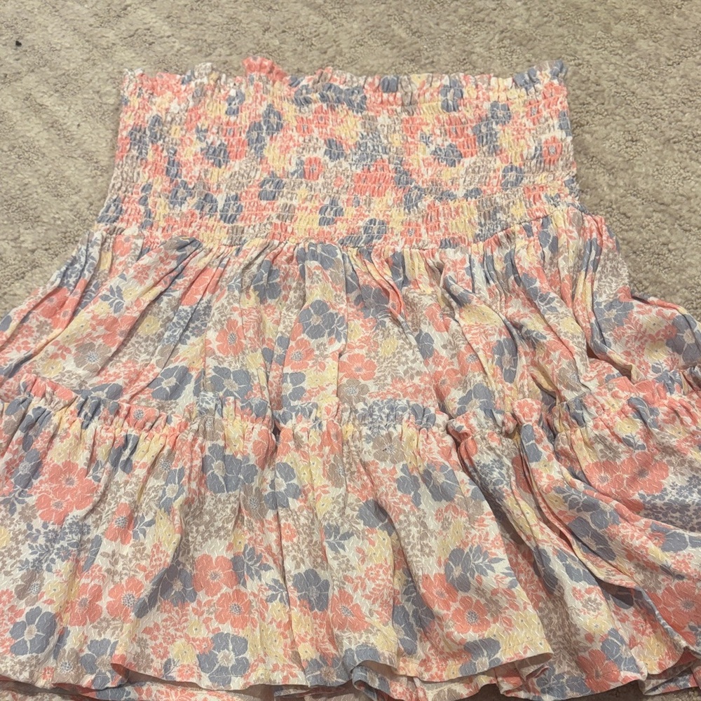 Floral Smocked Women's Skirt Bobi NWT
